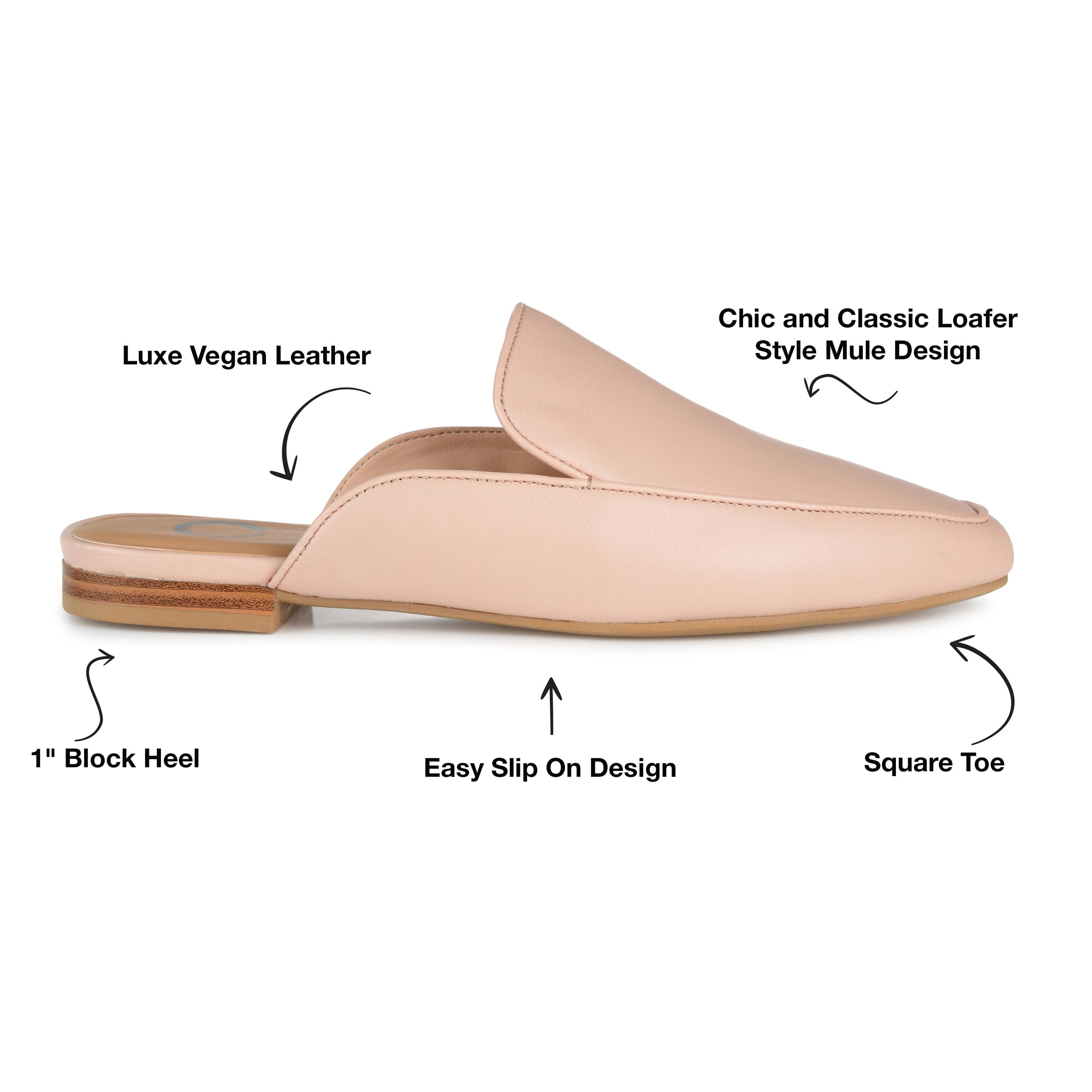 Journee Collection Akza mules, light pink