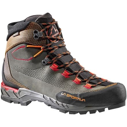 Trango Tech Leather GTX men's climbing boots La Sportiva, Carbon/Hawaiian Sun