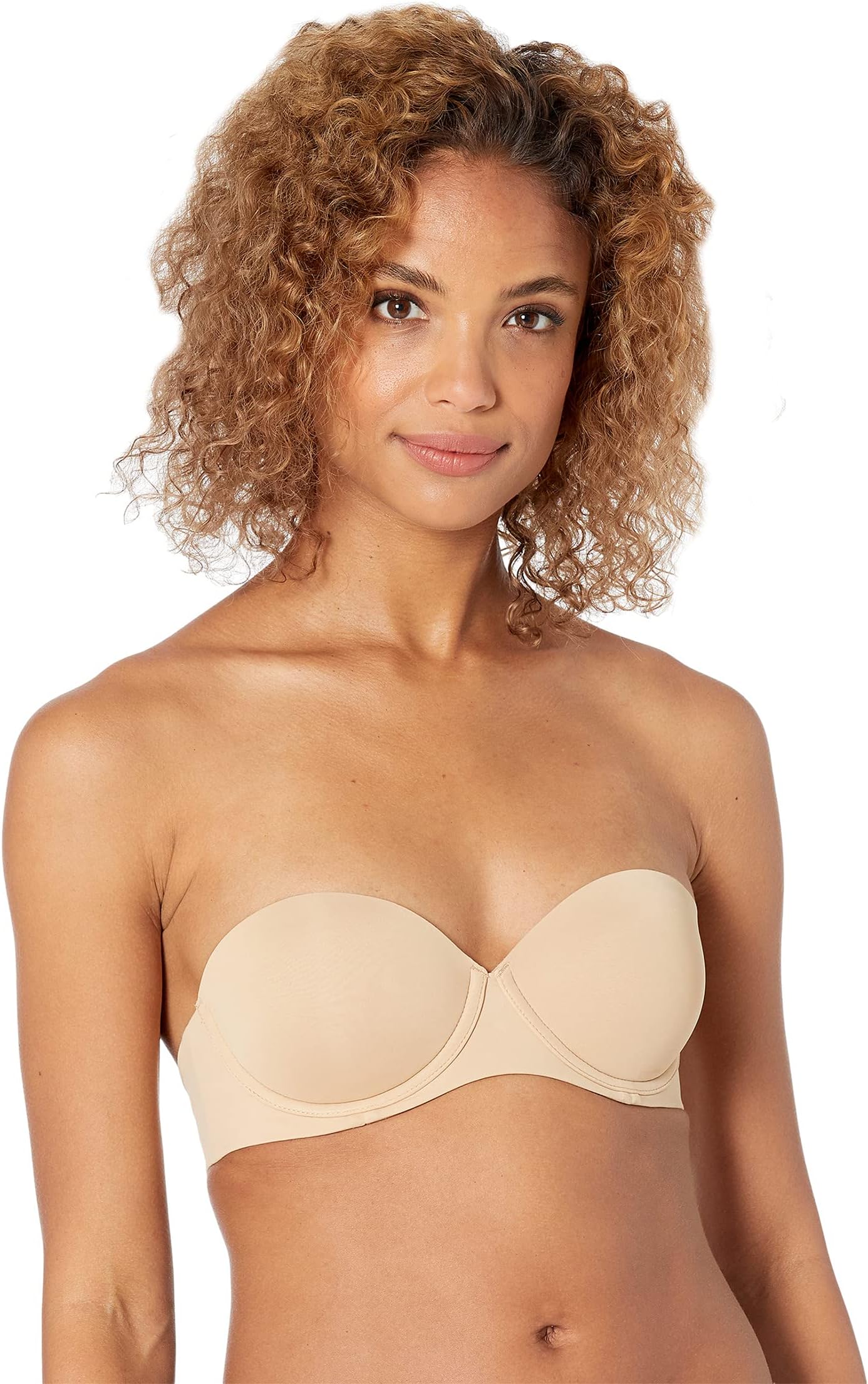 Calvin Klein Underwear Strapless Push Up Bra in Bare