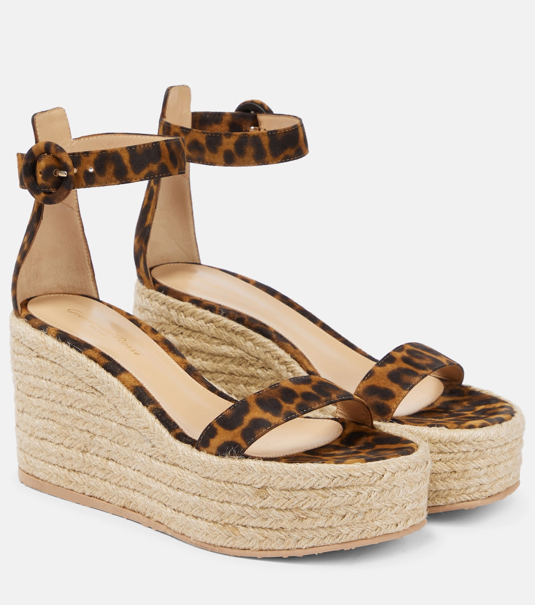 Portofino suede espadrilles with wedge heel Gianvito Rossi, multicolor