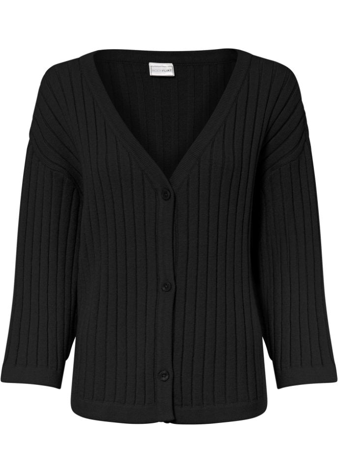 Bodyflirt loose fit cardigan, black