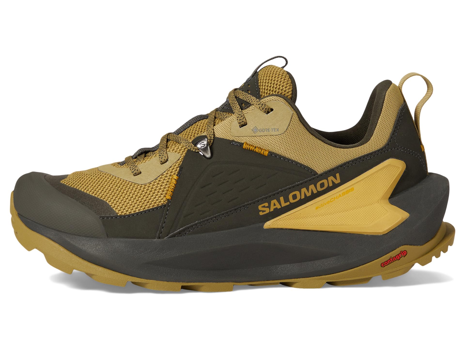 Salomon Elixir Gore-Tex Hiking Boots, Mustard/Dark Green