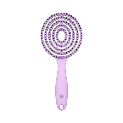 T4B Ilu Lollipop Candy Purple Professional Round Lightweight Detangling Brush for Wet and Dry Hair Designed for Professional Hairdressers Colorful Brush , Tb Tools For Beauty