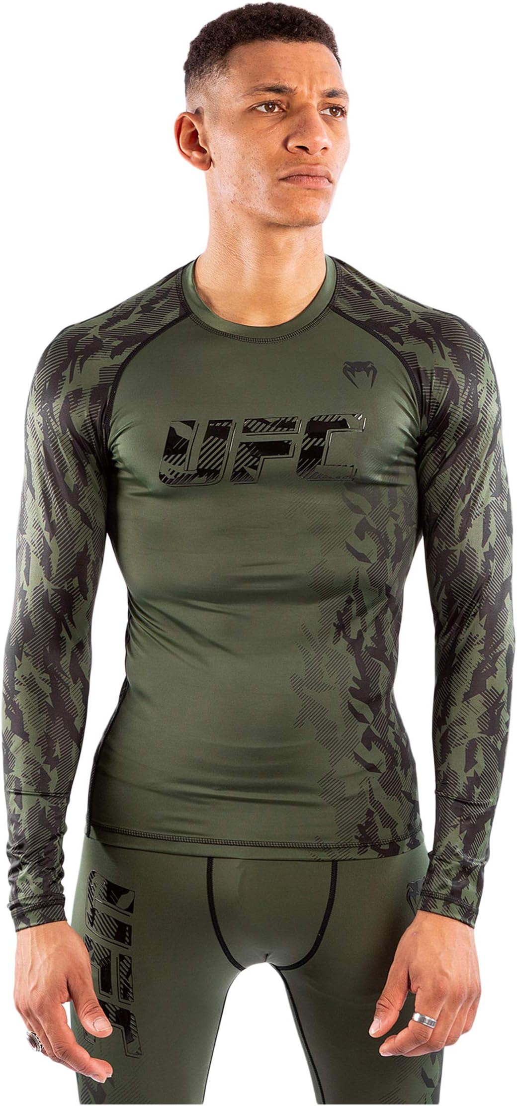 UFC VENUM Authentic Fight Week Long Sleeve Rashguard, Khaki