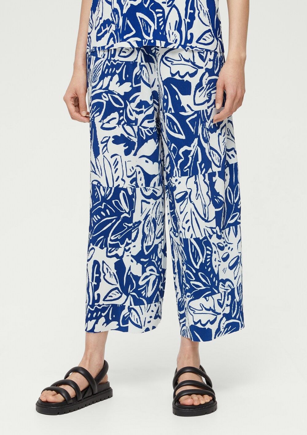 Wide leg trousers sliver, blue