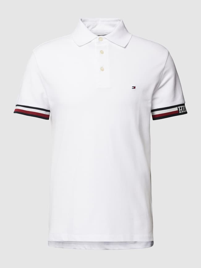 Tommy Hilfiger Logo Label Polo Shirt, White