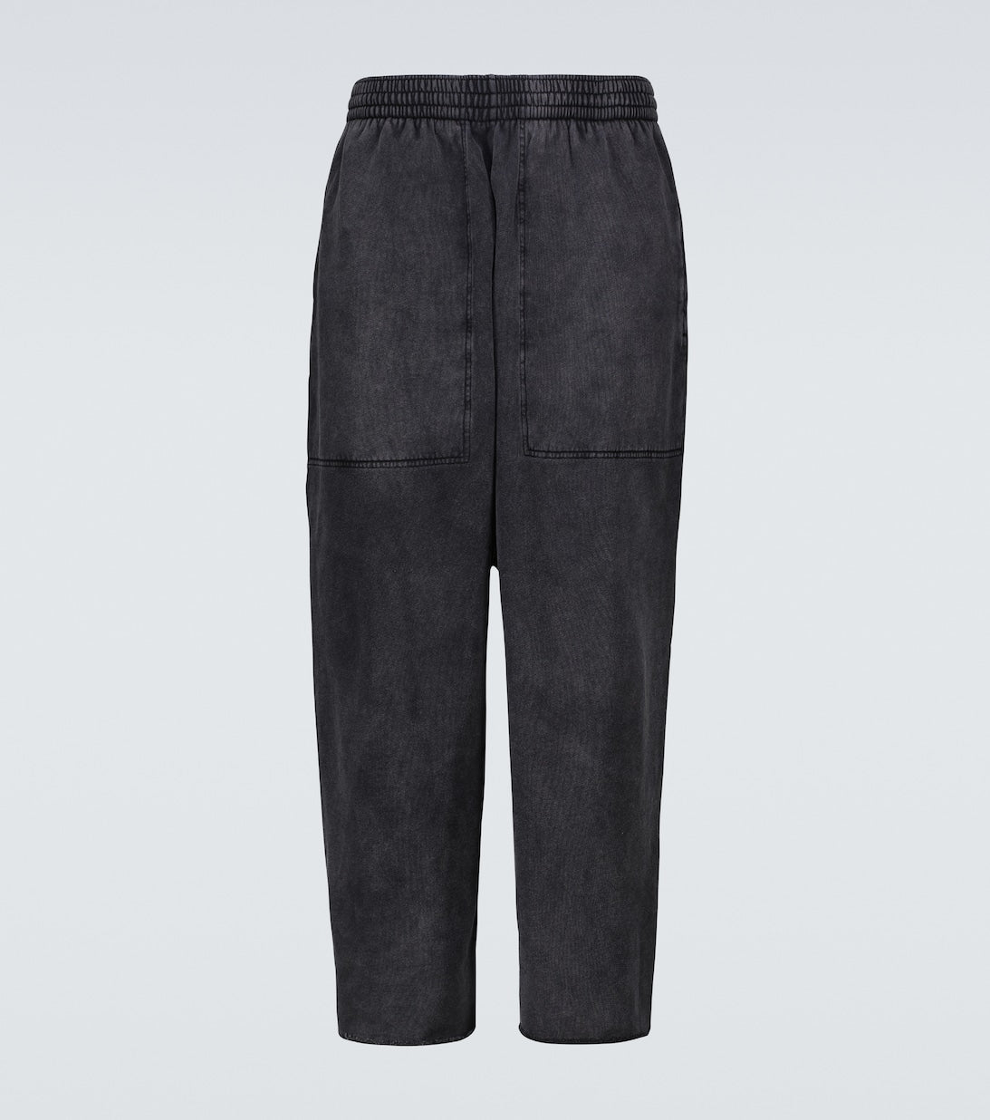 Balenciaga Cotton Cropped Sweatpants, Black