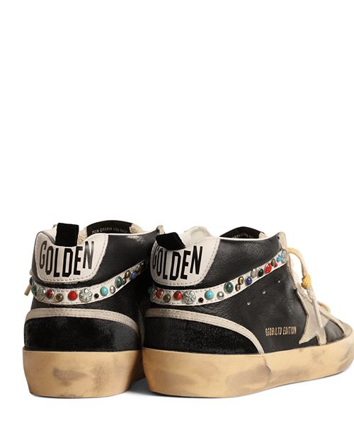 حذاء رياضي نسائي متوسط ​​الحجم من Golden Goose باللون الأسود