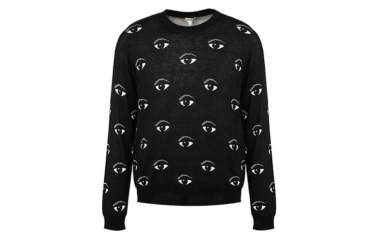 Kenzo Men's Sweater with Eye Print, Black/White