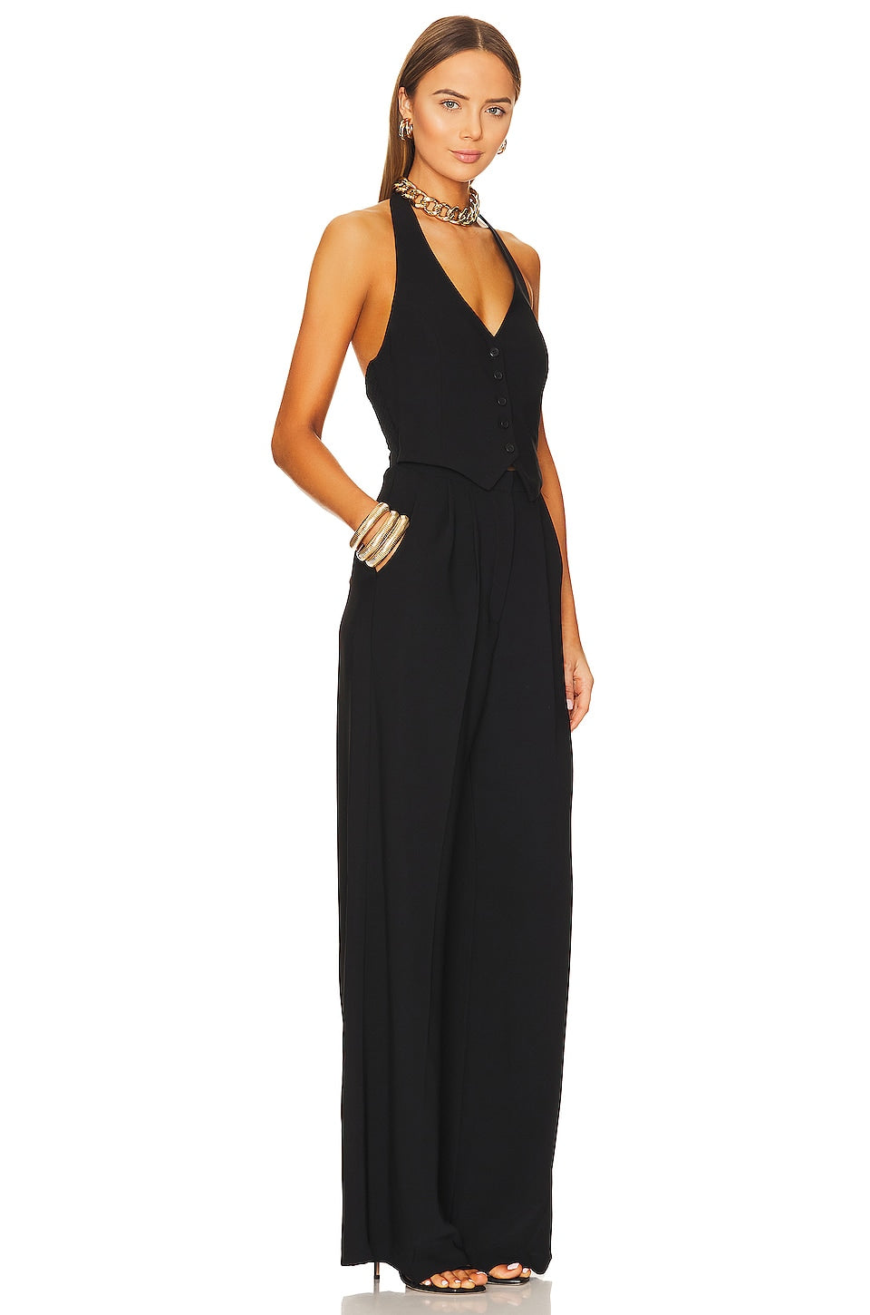 Amanda Uprichard Isadore jumpsuit, black