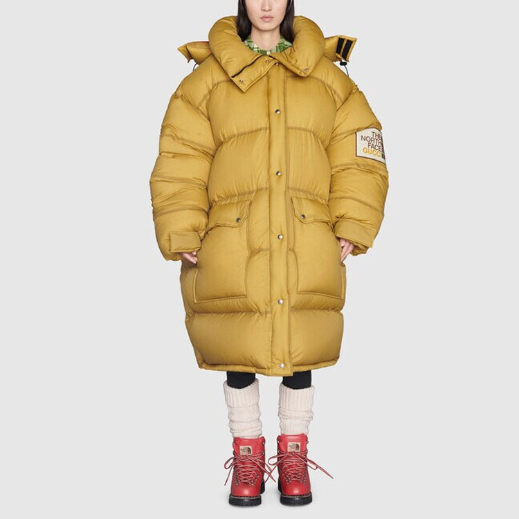 Women's down jacket Gucci x The North Face, yellow