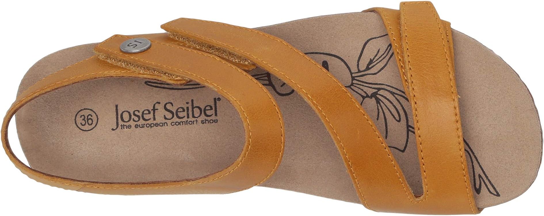 Tonga 25 Josef Seibel flat sandals, yellow