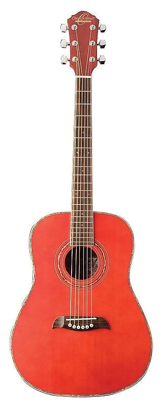 جيتار أوسكار شميدت OGHSTR-A 1/2 Dreadnought Acoustic باللون الأحمر