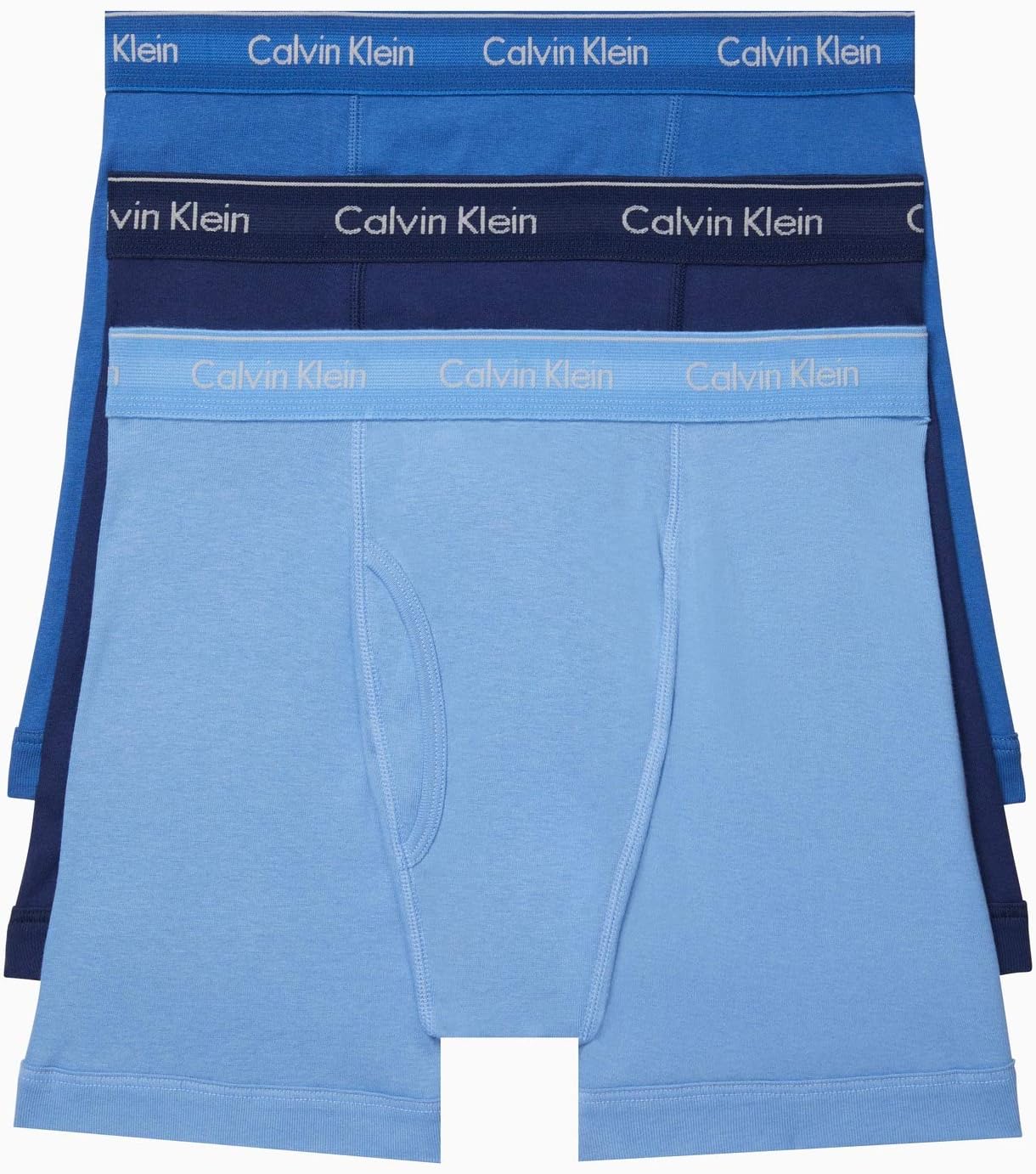 Calvin Klein Underwear Cotton Classics Multipack Boxer Briefs, Multi Blue