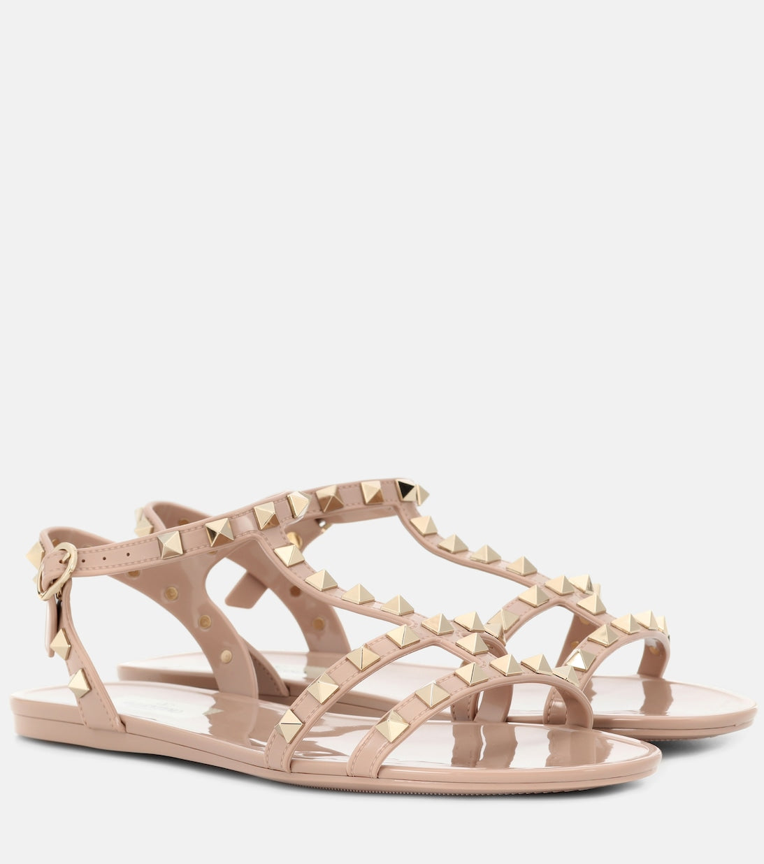 Valentino Garavani Rockstud Valentino Garavani jelly sandals, beige