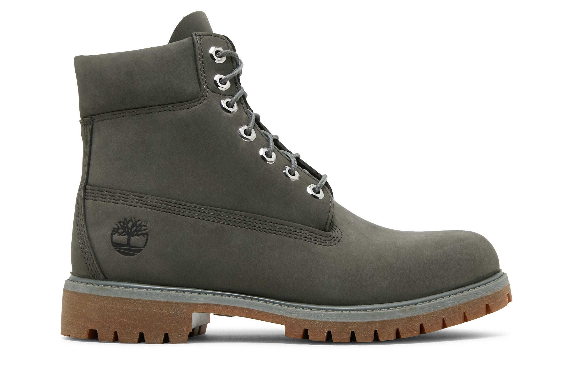 حذاء Timberland Premium المقاوم للماء مقاس 6 بوصات، باللون الرمادي