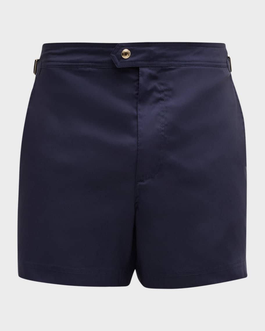 TOM FORD Men's Compact Poplin Swim Shorts