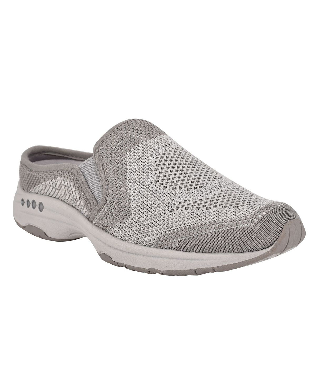 Takeknit Easy Spirit Women's Slip On Flat Casual Clogs, Gray