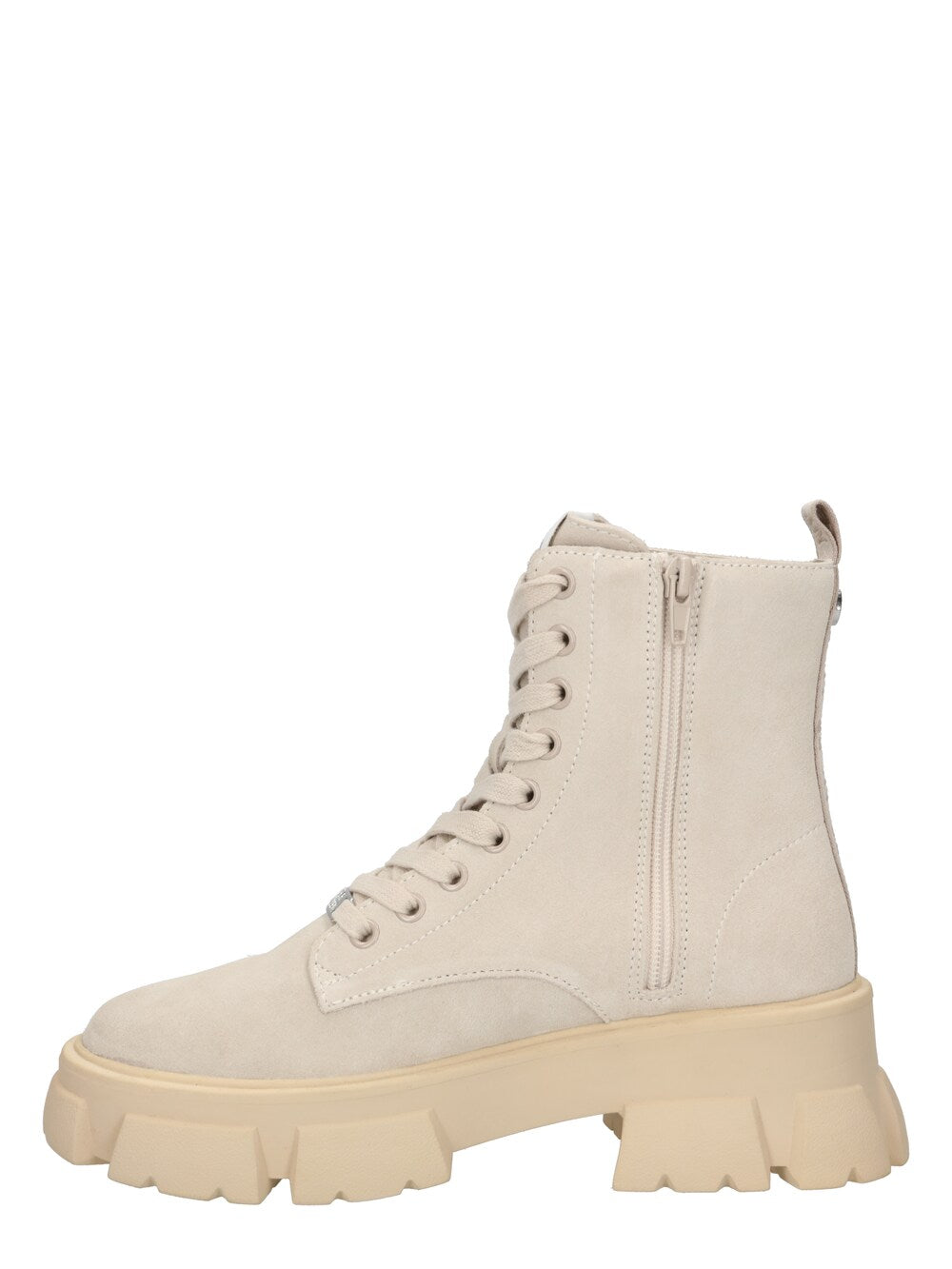 Steve Madden Tanker Lace-Up Ankle Boots, Cream