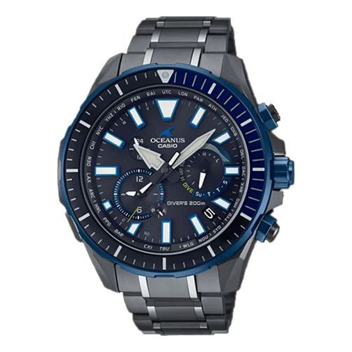 Watch CASIO Male OCEANUS Japan / South Korea Fashion Sapphire Crystal Mens Black Analog, black