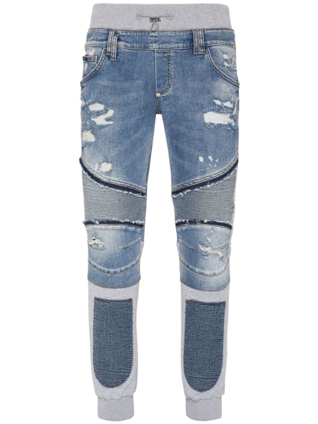 Philipp Plein Skull & Bones Skinny Jeans, Blue