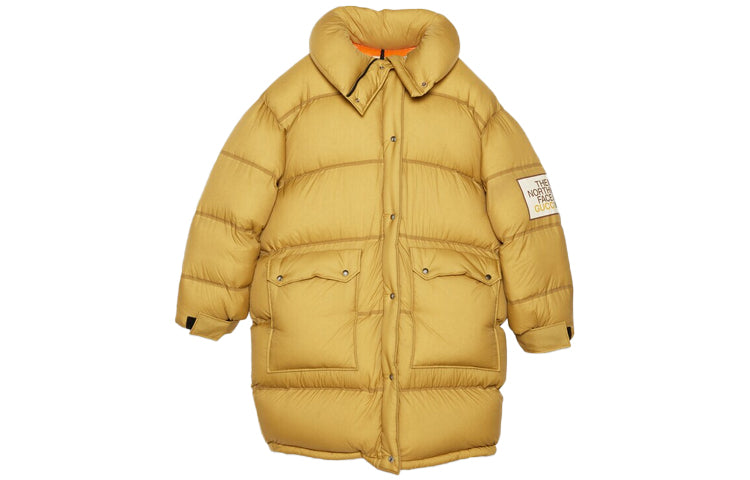 Women's down jacket Gucci x The North Face, yellow