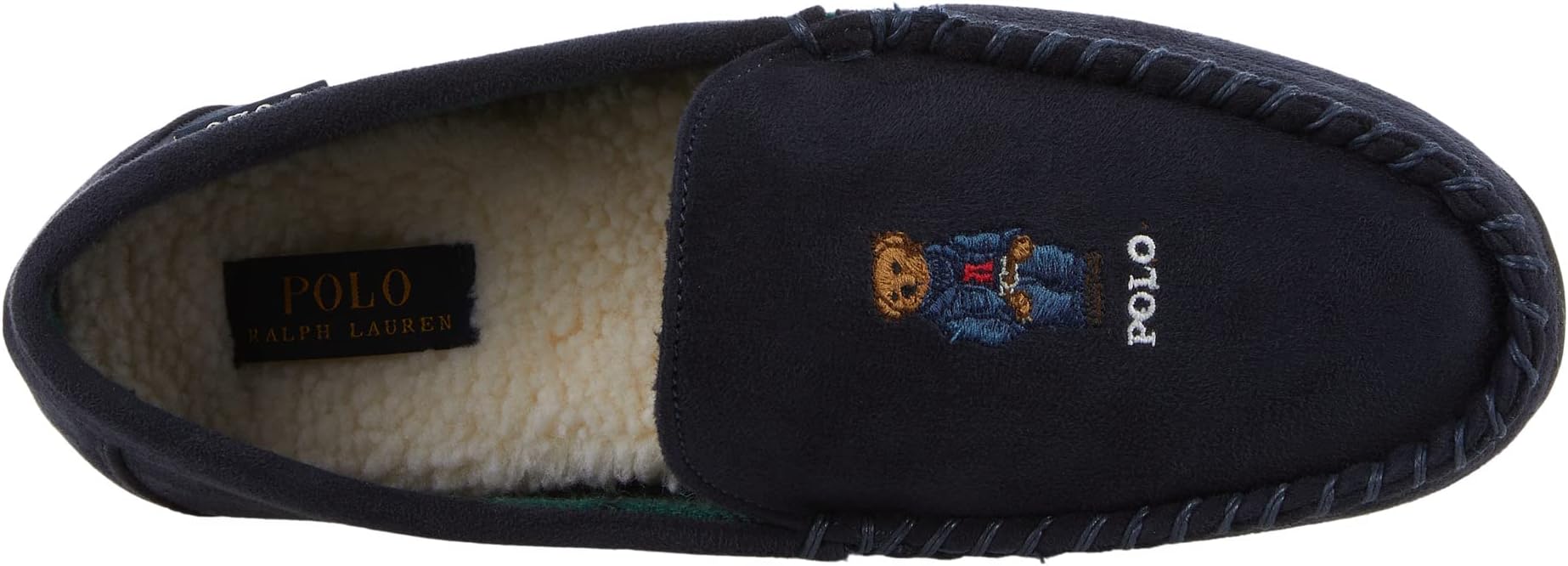 حذاء موكاسين من Declan Bear من Polo Ralph Lauren، باللون الأزرق الداكن