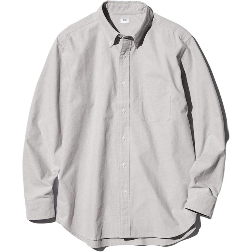 Uniqlo Unisex Shirt Lead Gray, Gray