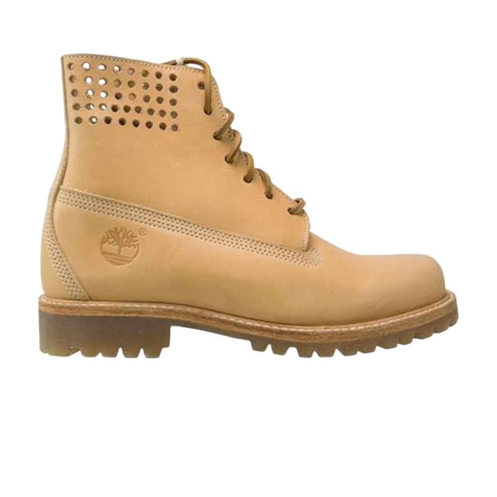 حذاء Timberland الفاخر المثقب مقاس 6 بوصات، لون بني