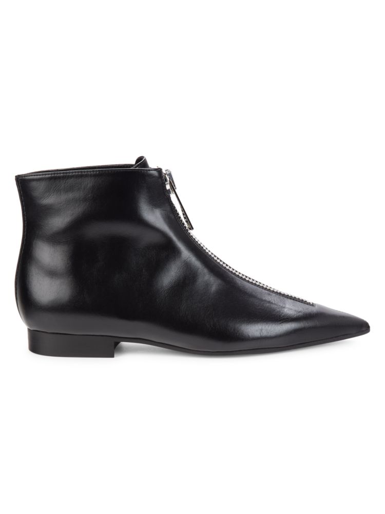 Stella Mccartney Pointed Toe Zip Ankle Boots, Black