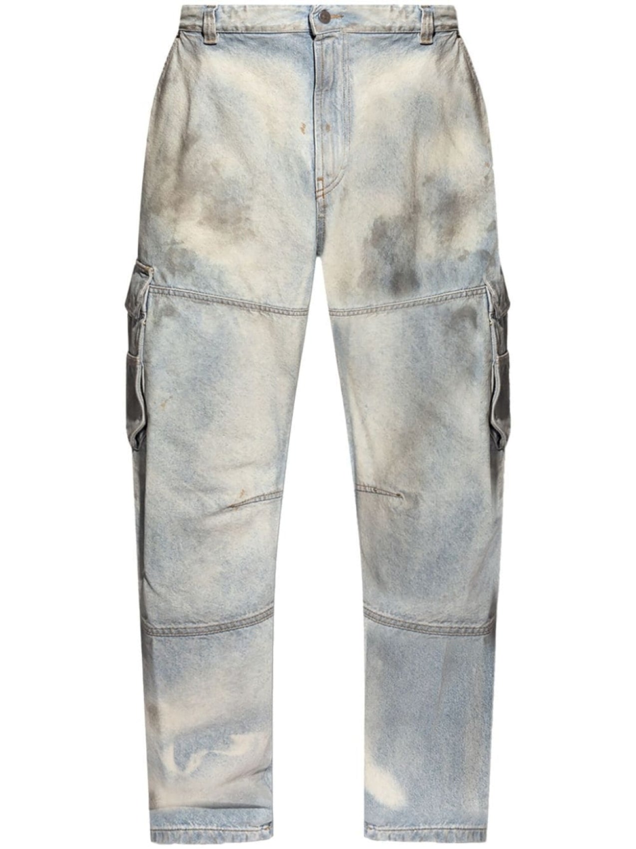 Diesel D-fish distressed cargo jeans, blue