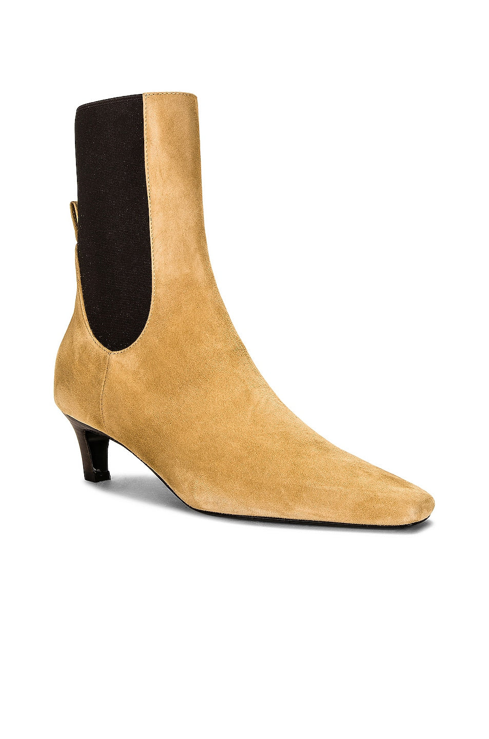 Toteme The Mid Heel Suede boots, beige