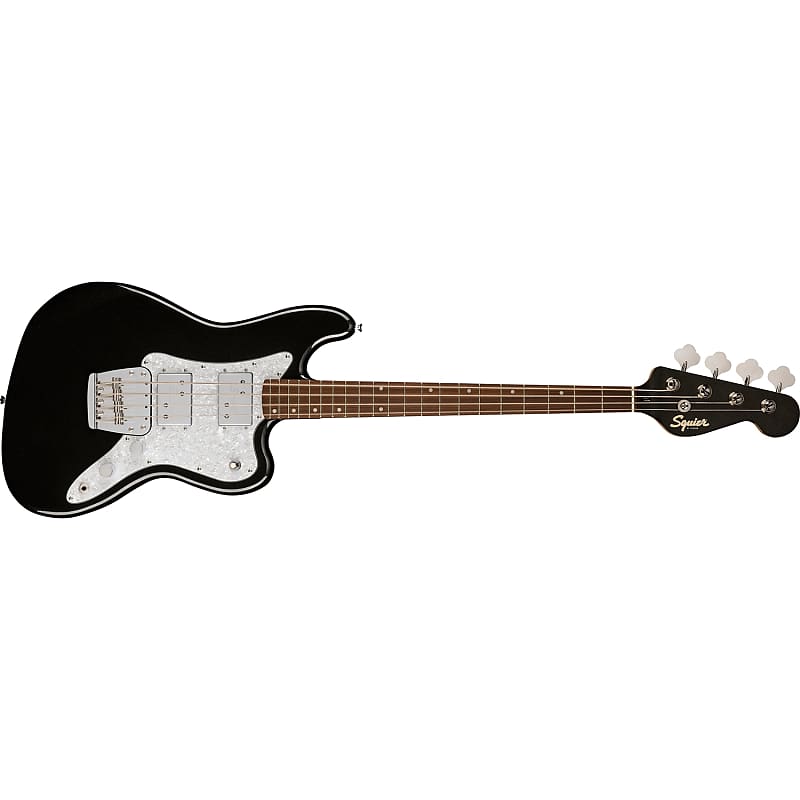 جيتار باس Squier Paranormal Rascal Bass HH، Laurel لوحة المفاتيح، أسود معدني