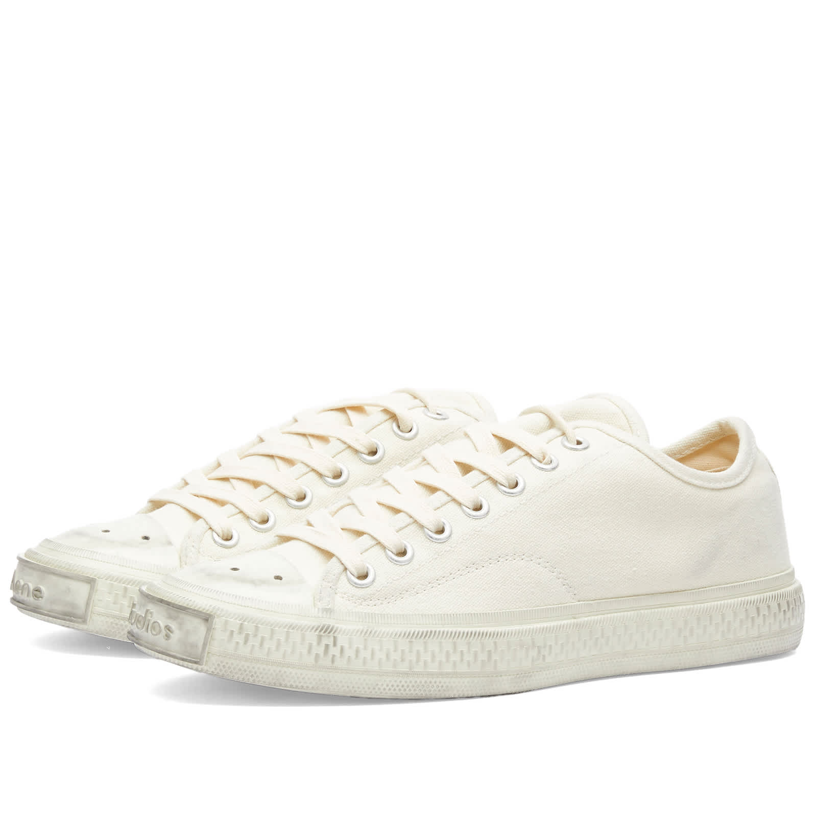 Acne Studios Ballow Soft Tumbled Tag Sneakers, white