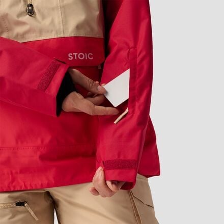 Women's Shell anorak Stoic, color Pebble/Lollipop/Jester Red