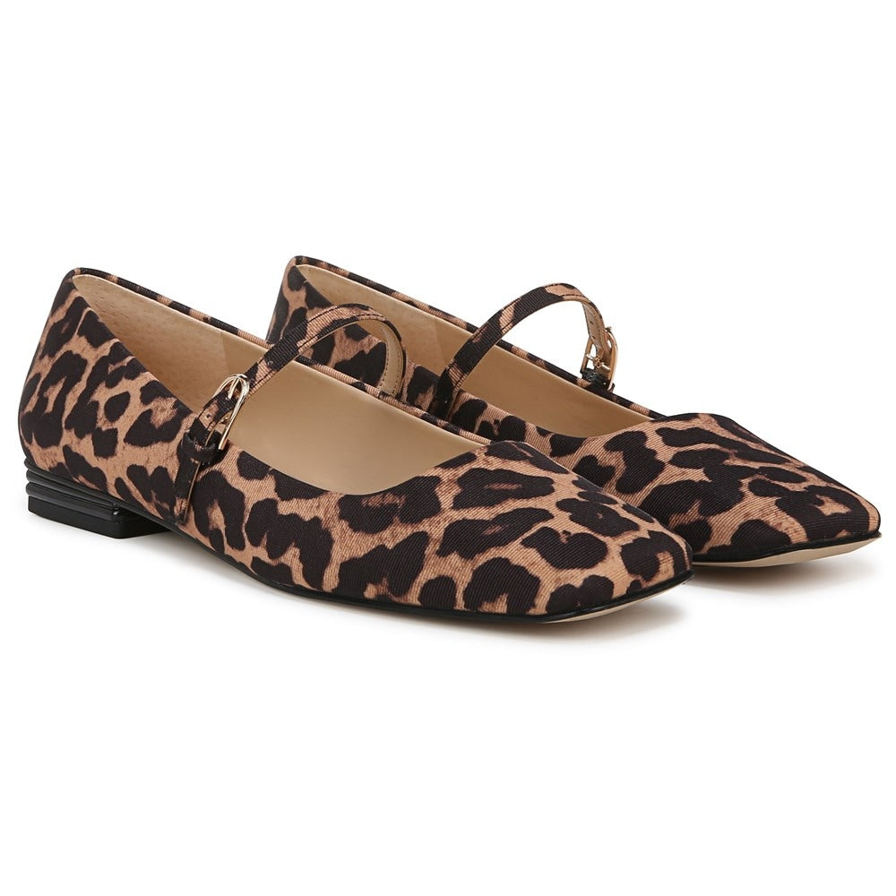 Tinsley Mary Jane Franco Sarto women's flats, leopard print fabric