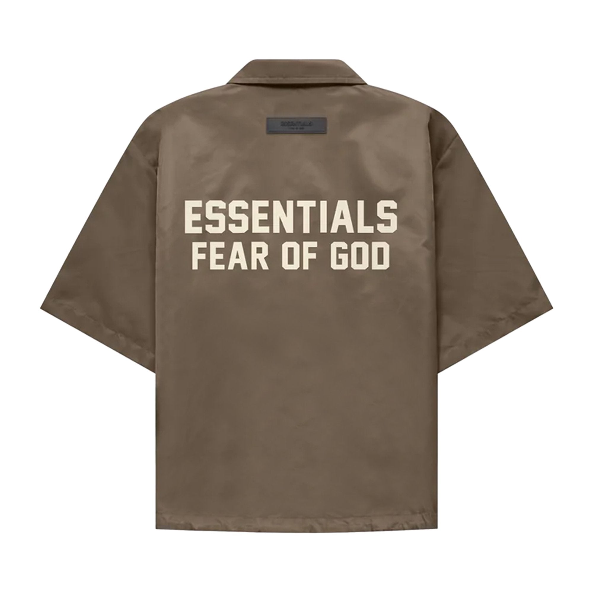 قميص نايلون بأكمام قصيرة للأطفال من Fear of God Essentials، خشبي