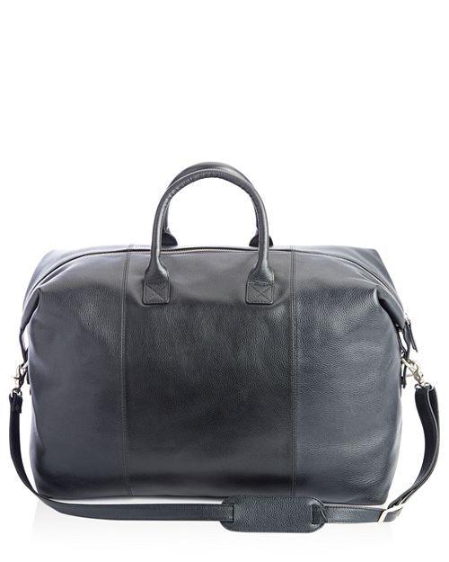 Weekender ROYCE New York leather duffel bag, Black