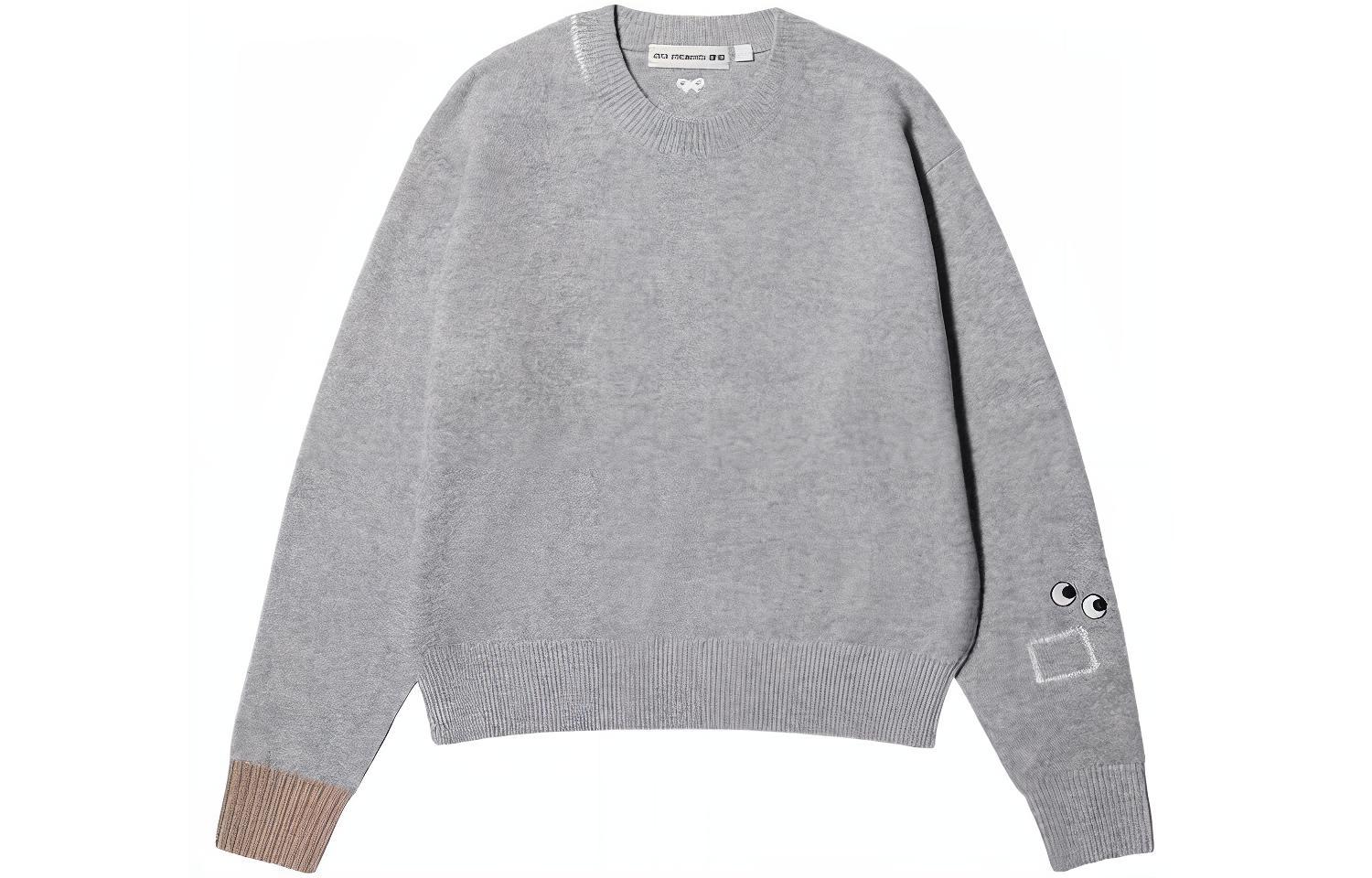 Anya Hindmarch X Anya Hindmarch Co-Branded Sweater, Women's, Light Gray Uniqlo