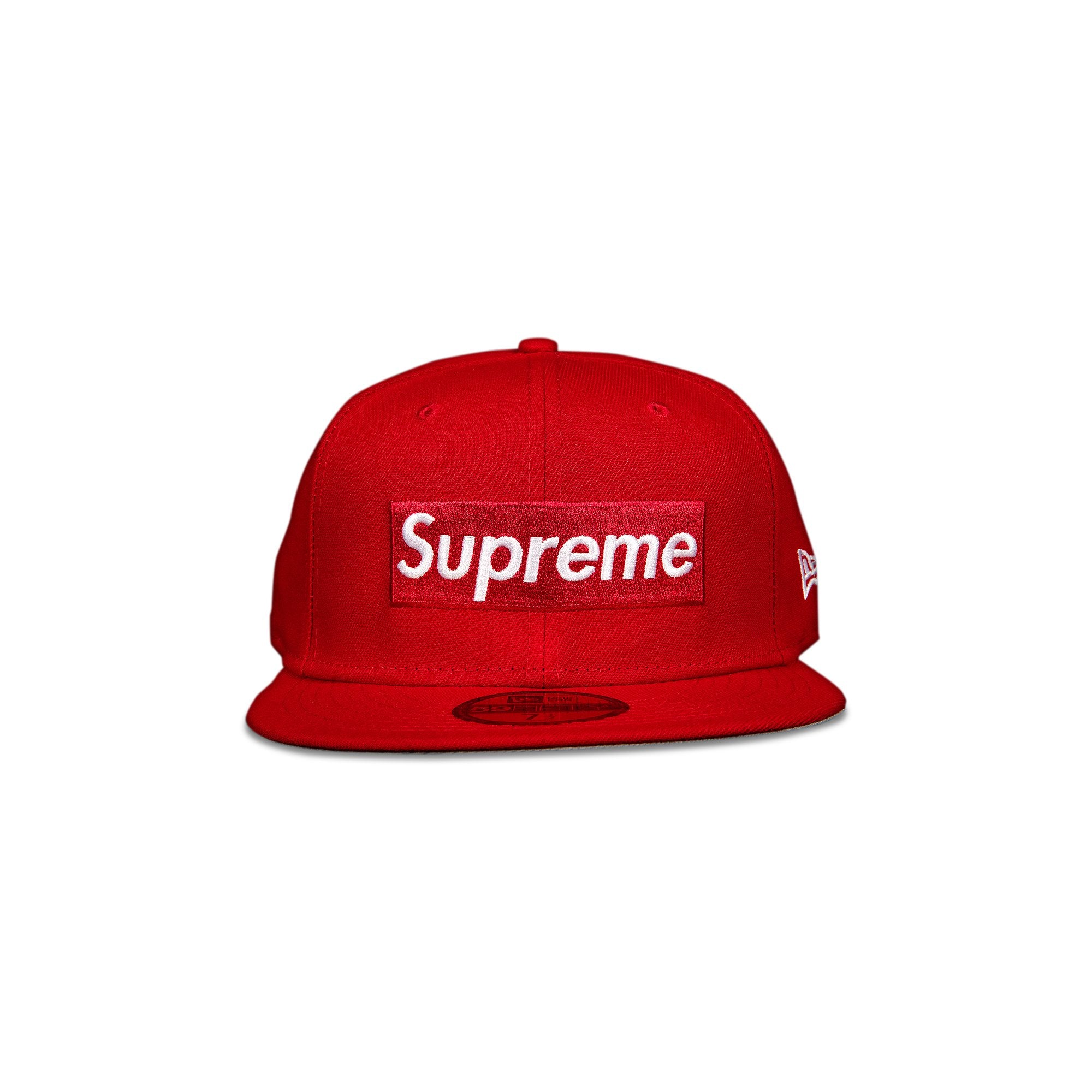 قبعة Supreme x New Era Champions Box Logo باللون الأحمر