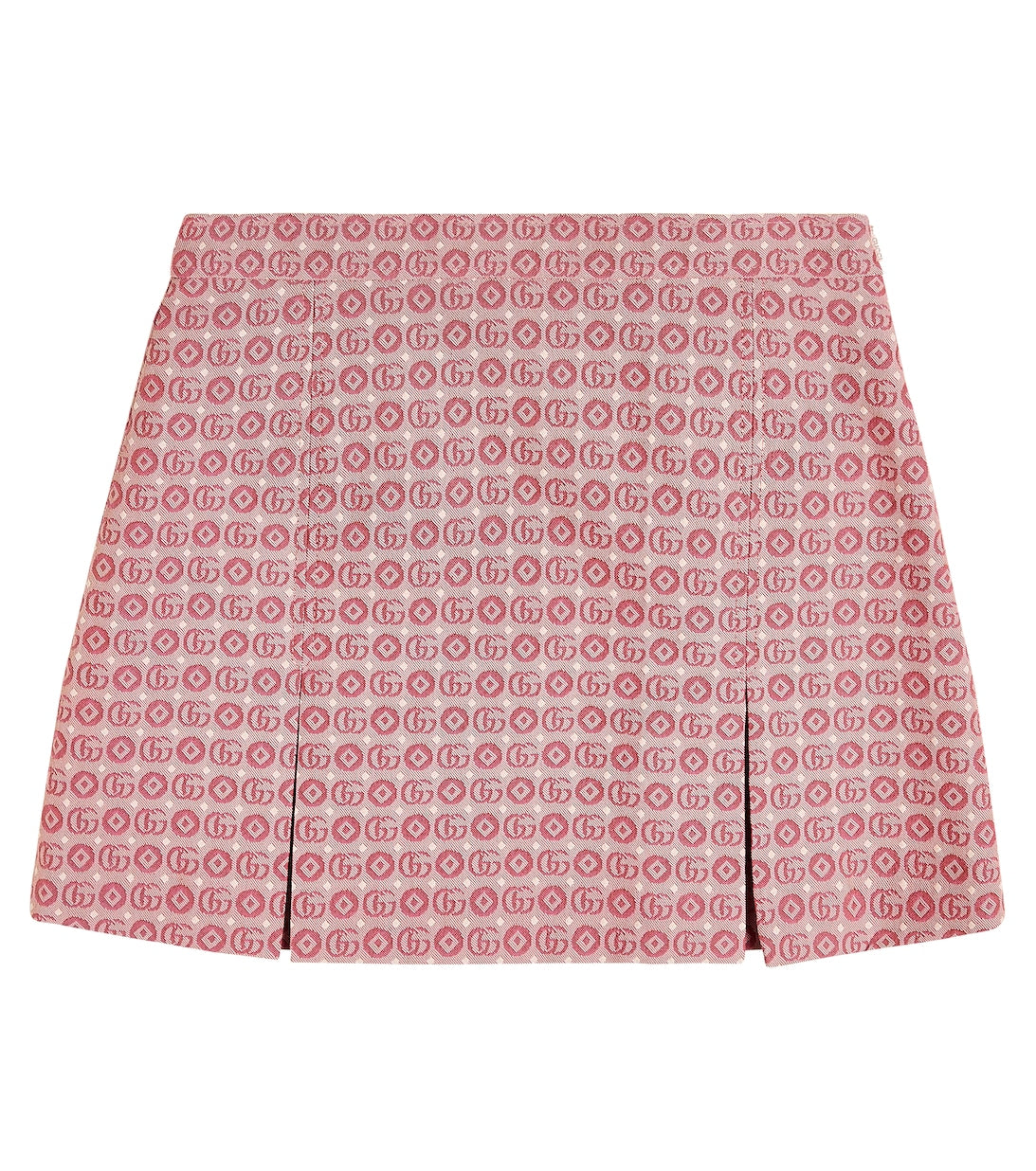 Gucci Cotton Blend Double G Jacquard Skirt, Pink