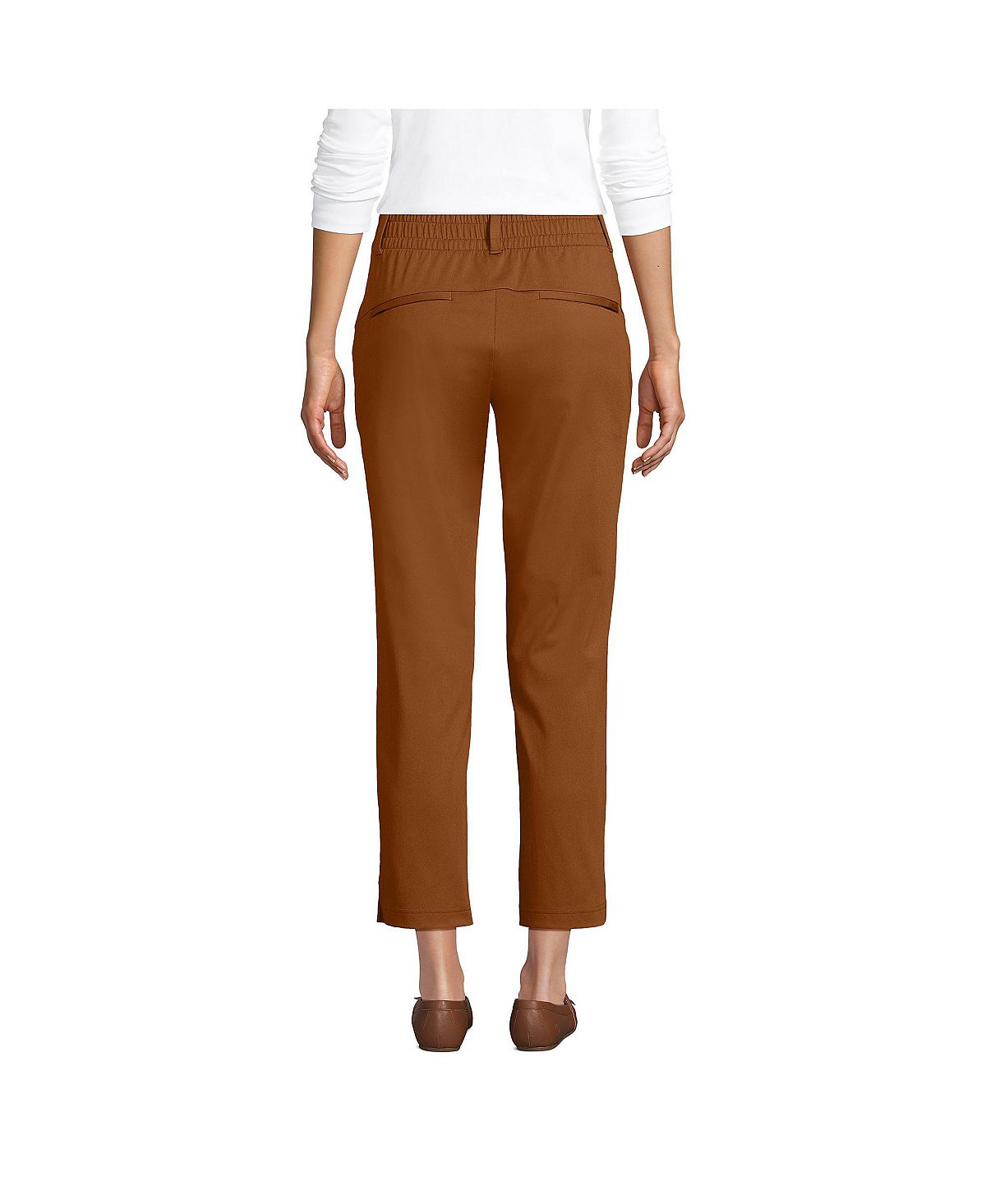 Lands' End Women's Lands' End Mid-Rise Flex Cropped Pants