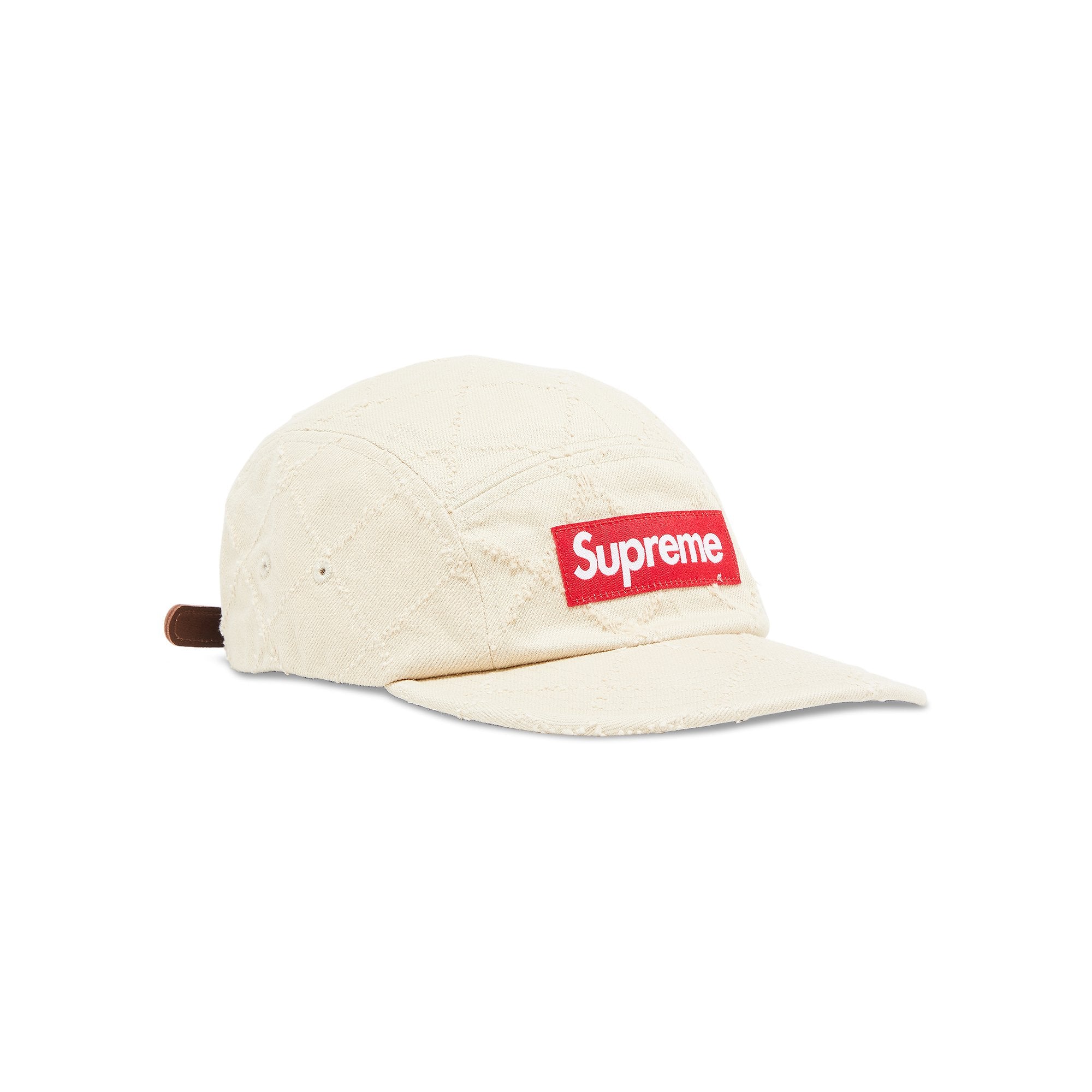 Supreme Perforated Denim Cap Beige