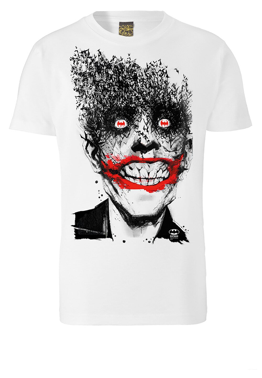 Shirt LOGOSHIRT Batman - Joker Bats, white