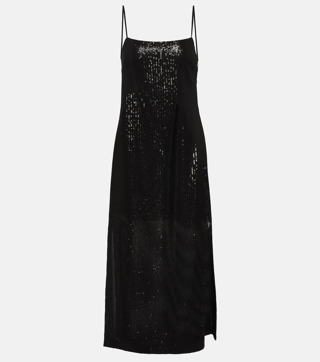 Alias maxi dress in georgette with sequins MAX MARA, black