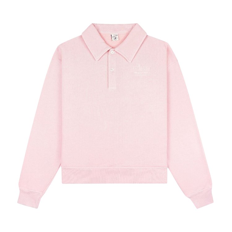 قميص بولو "Baby Pink/White" من Sporty &amp; Rich x Prince Health، باللون الوردي