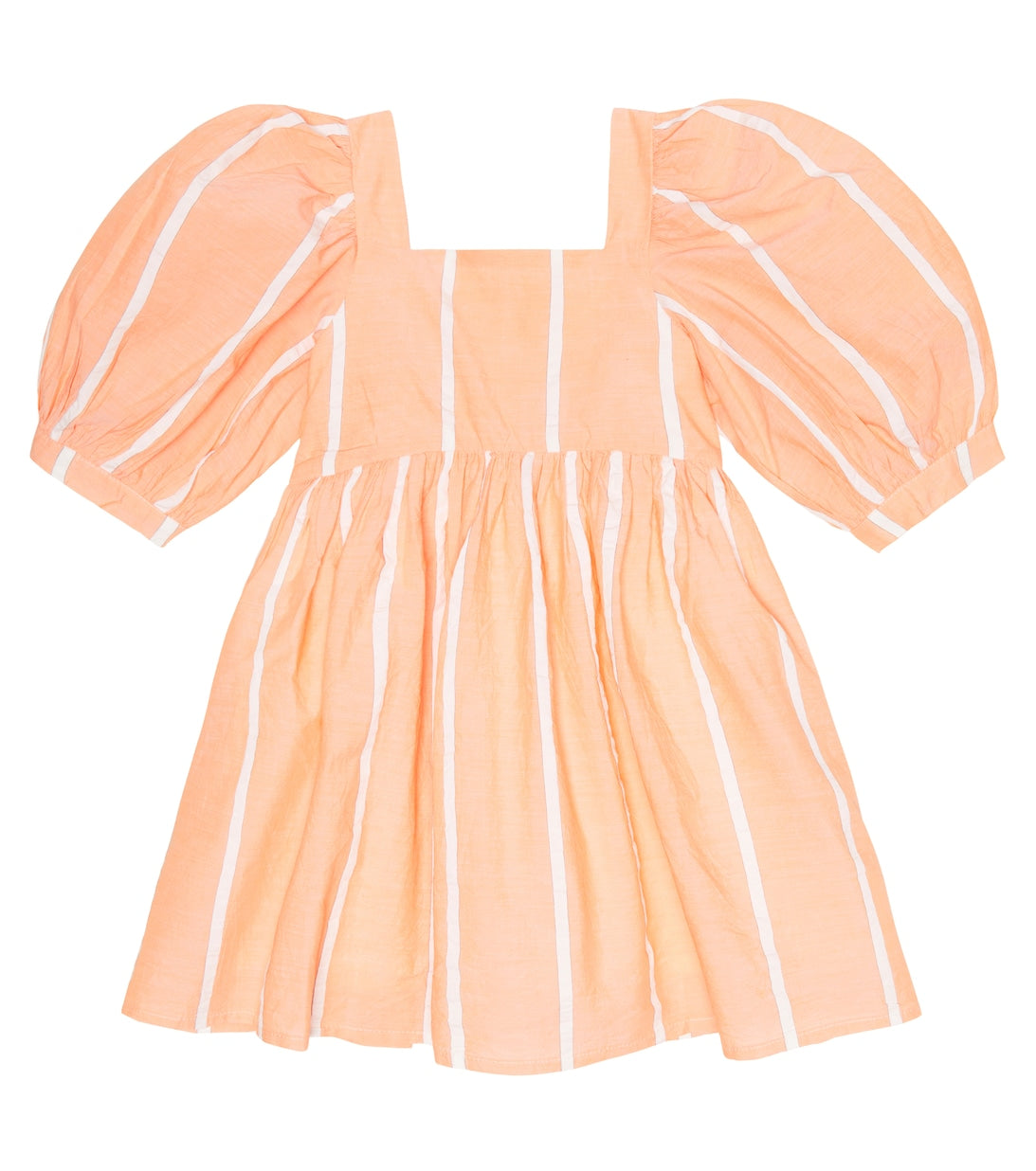 Suzy Striped Morley Cotton Poplin Dress, Orange