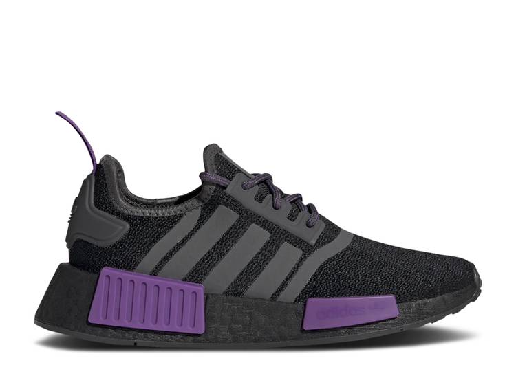 Adidas NMD_R1 J 'BLACK GRAY ACTIVE PURPLE' sneakers, black