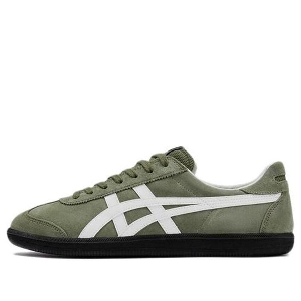 حذاء Onitsuka Tiger Tokuten باللون الأخضر المحروق والأبيض والأسود، باللون الأخضر