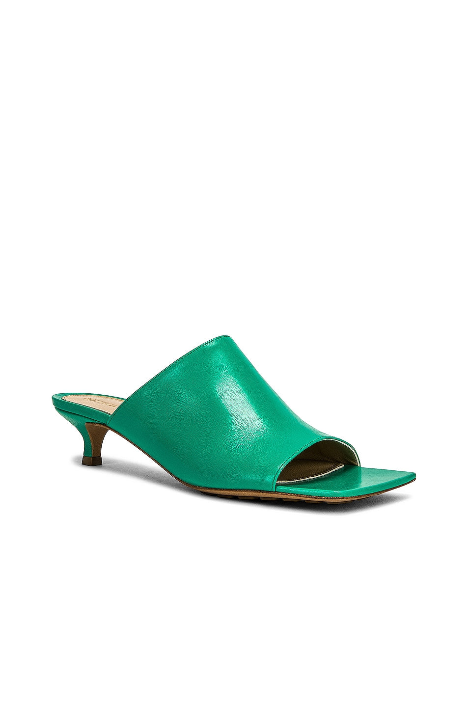 Bottega Veneta Stretchs Mules in Acid Turquoise